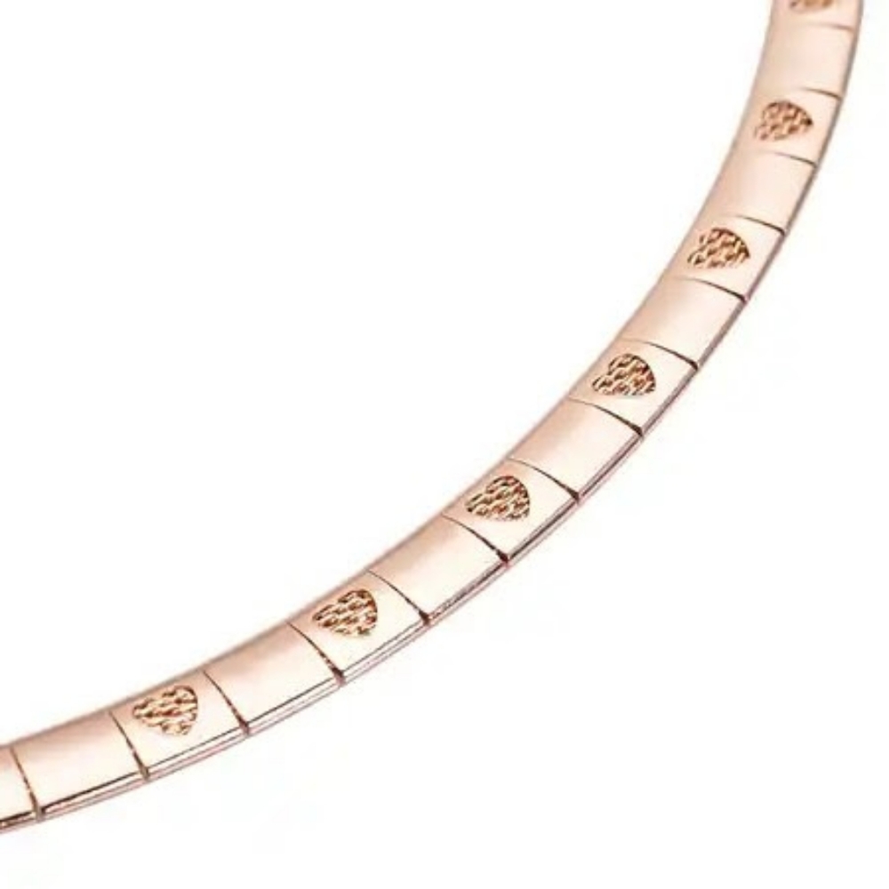 Omega Heart Pattern Necklace - Picture 2 of 3